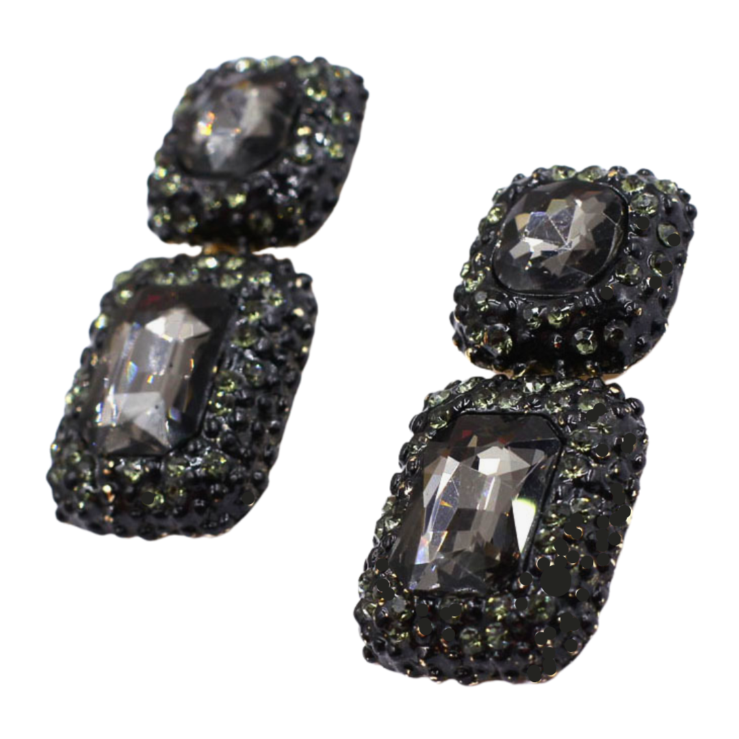 Boucles d'oreilles NOIR MERVEILLE, collection ALCHIMIE DES COULEURS par AIFEE Jewelry. www.aifee-jewelry.com