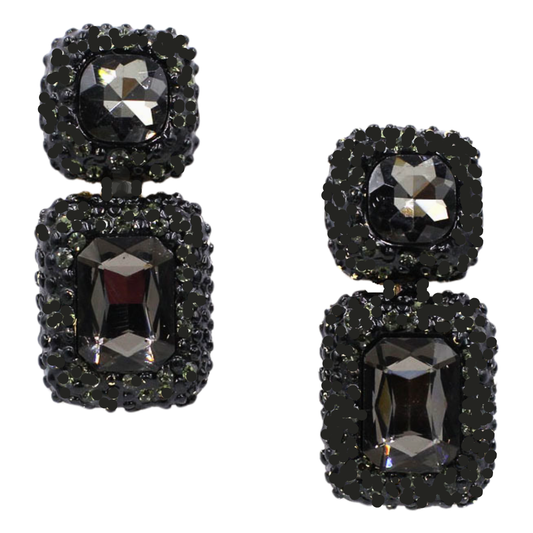 Boucles d'oreilles NOIR MERVEILLE, collection ALCHIMIE DES COULEURS par AIFEE Jewelry. www.aifee-jewelry.com