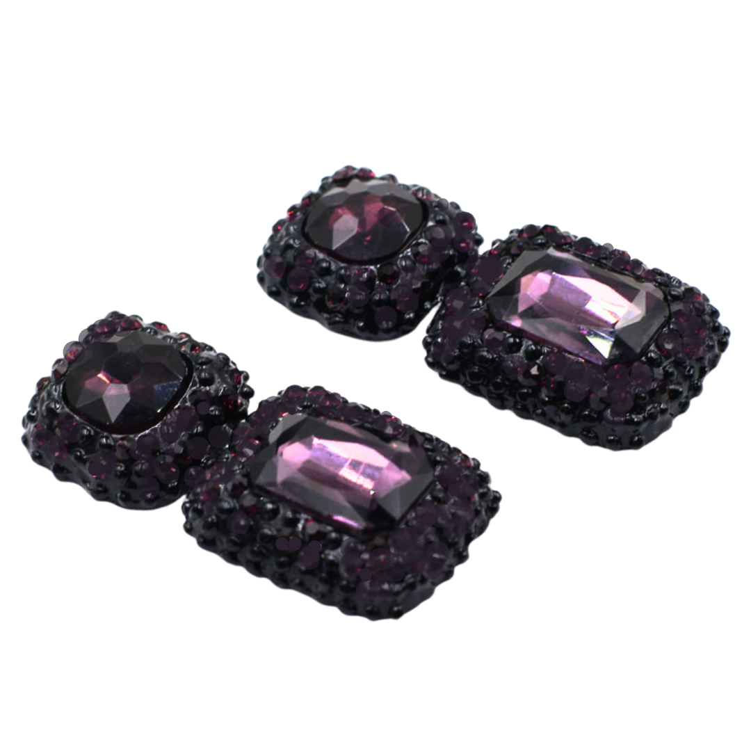 Boucles d'oreilles MAUVE MERVEILLE, collection ALCHIMIE DES COULEURS par AIFEE Jewelry. www.aifee-jewelry.com