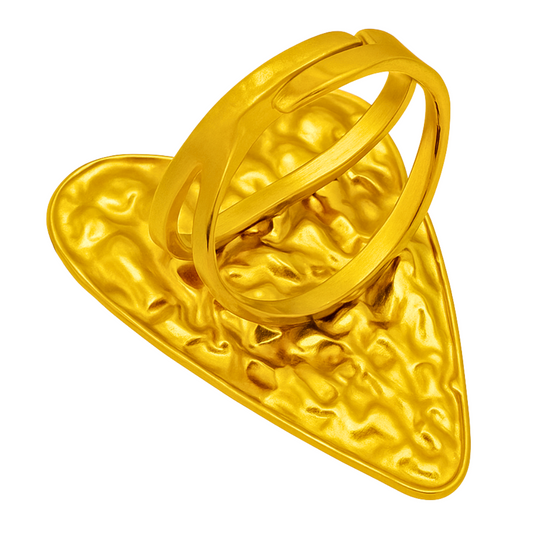 Bague AMOUR - Acier inoxydable plaqué or