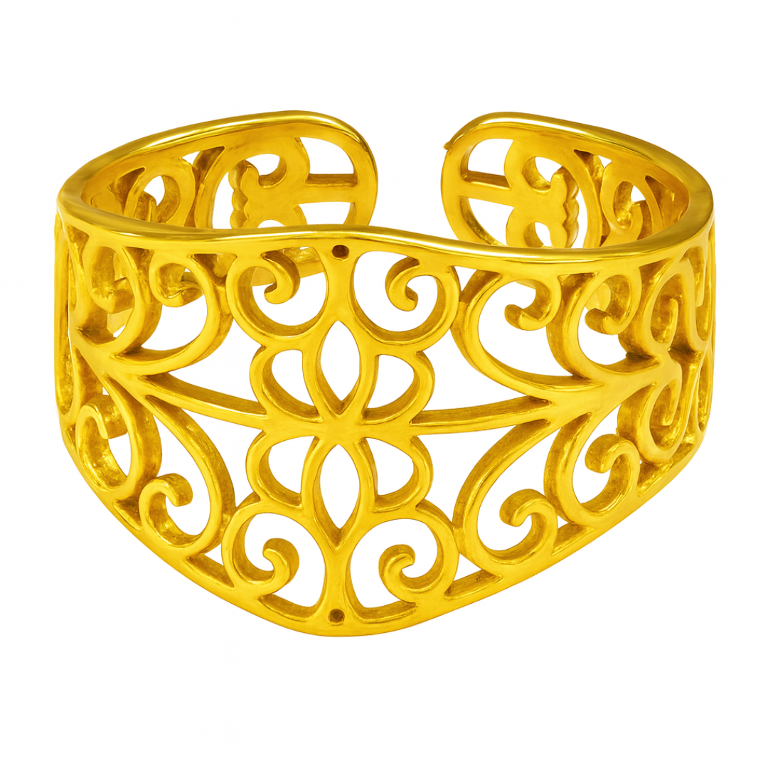 Bague EMMA - Acier inoxydable plaqué or