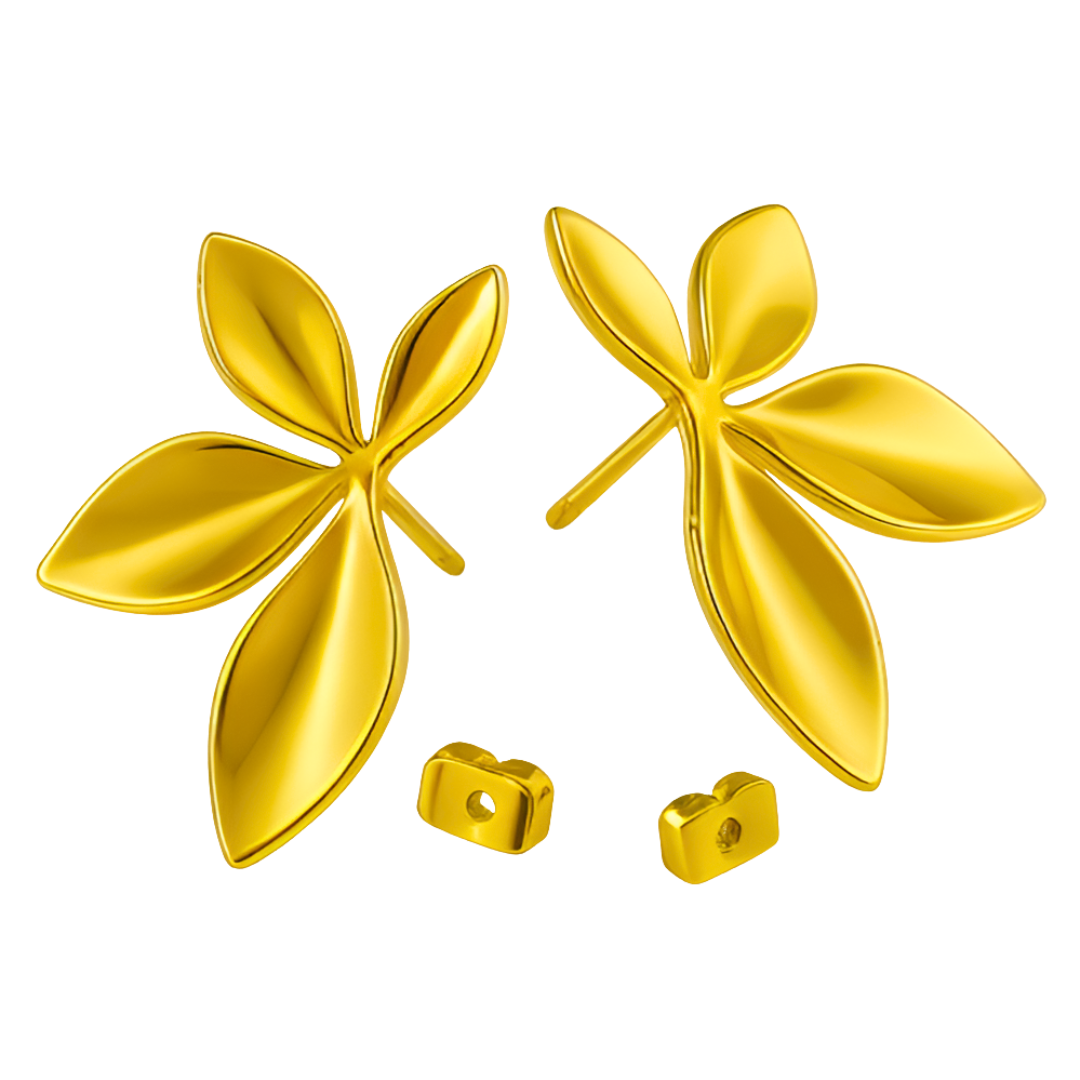 Boucles d'oreilles IRIS - Acier inoxydable plaqué or