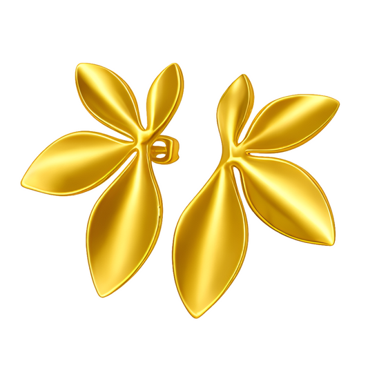 Boucles d'oreilles IRIS - Acier inoxydable plaqué or