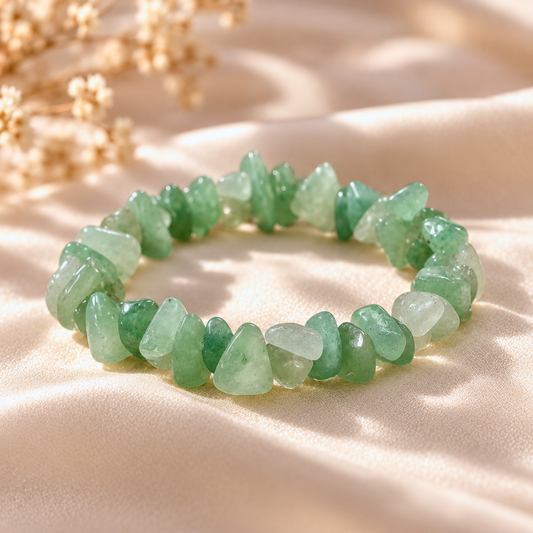 Bracelet Océane Vert - Eclats de Pierre Aventurine Naturelle