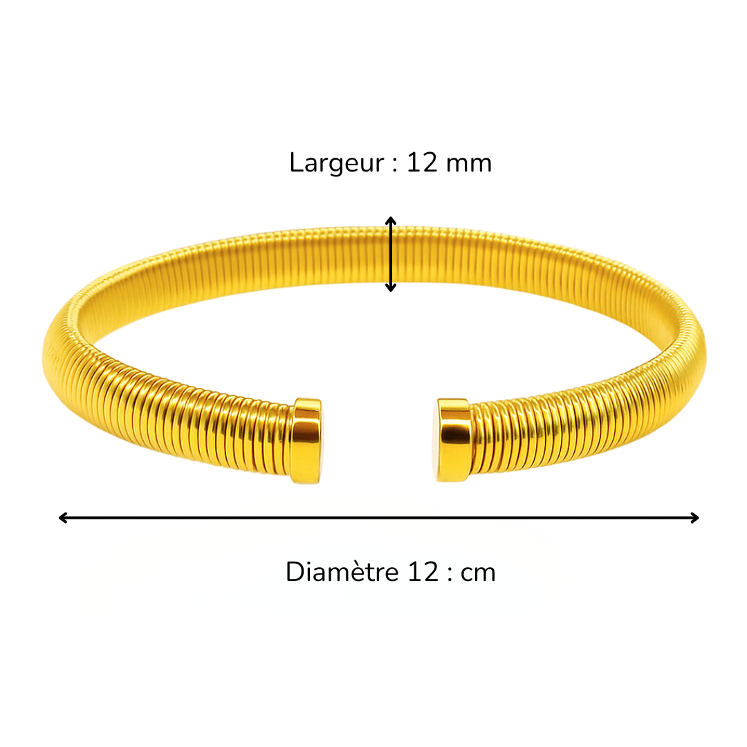 Collier ASTRA - Torque en acier inoxydable plaqué or