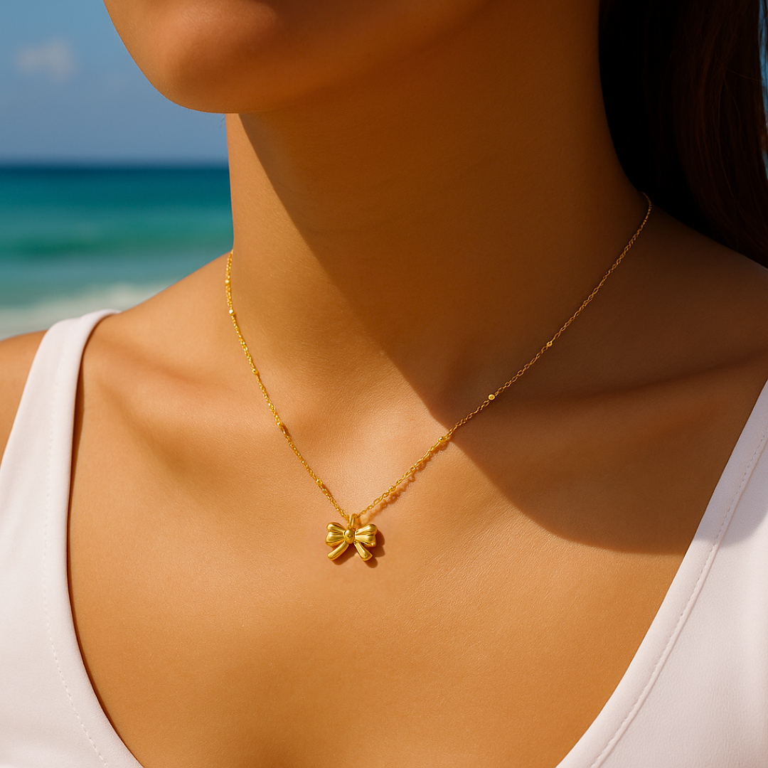Collier FETE - Acier inoxydable plaqué or