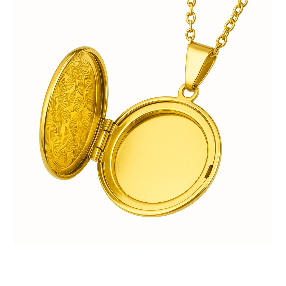 Collier MEMOIRE - Acier inoxydable plaqué or