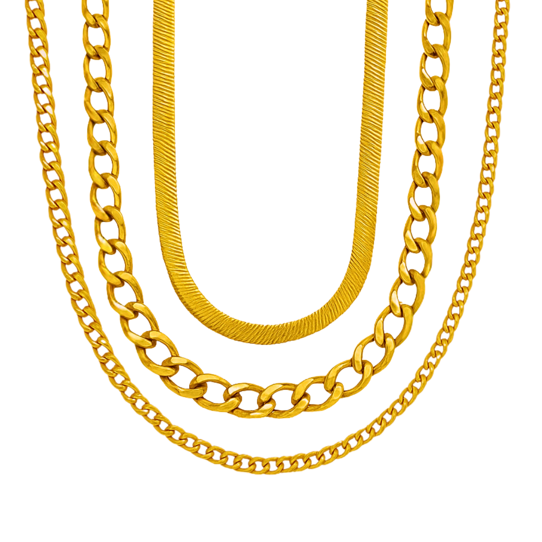 Collier RAYONS - Acier inoxydable plaqué or