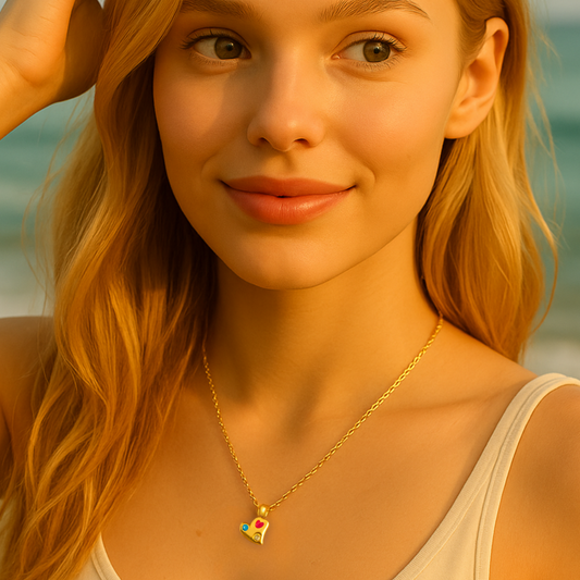 Collier TENDRESSE - Titane inoxydable plaqué or