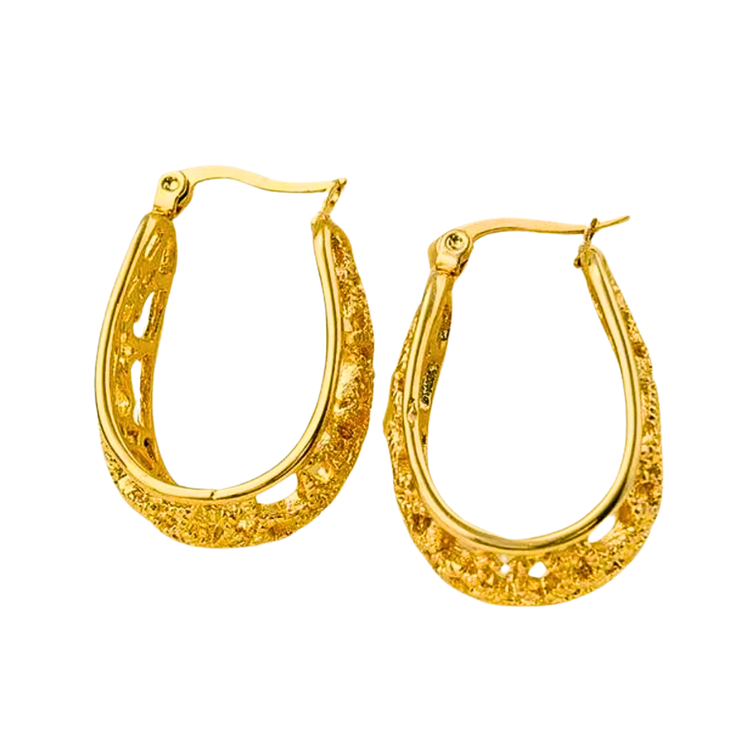 Boucles d'oreilles ODYSSEE - Acier inoxydable plaqué or