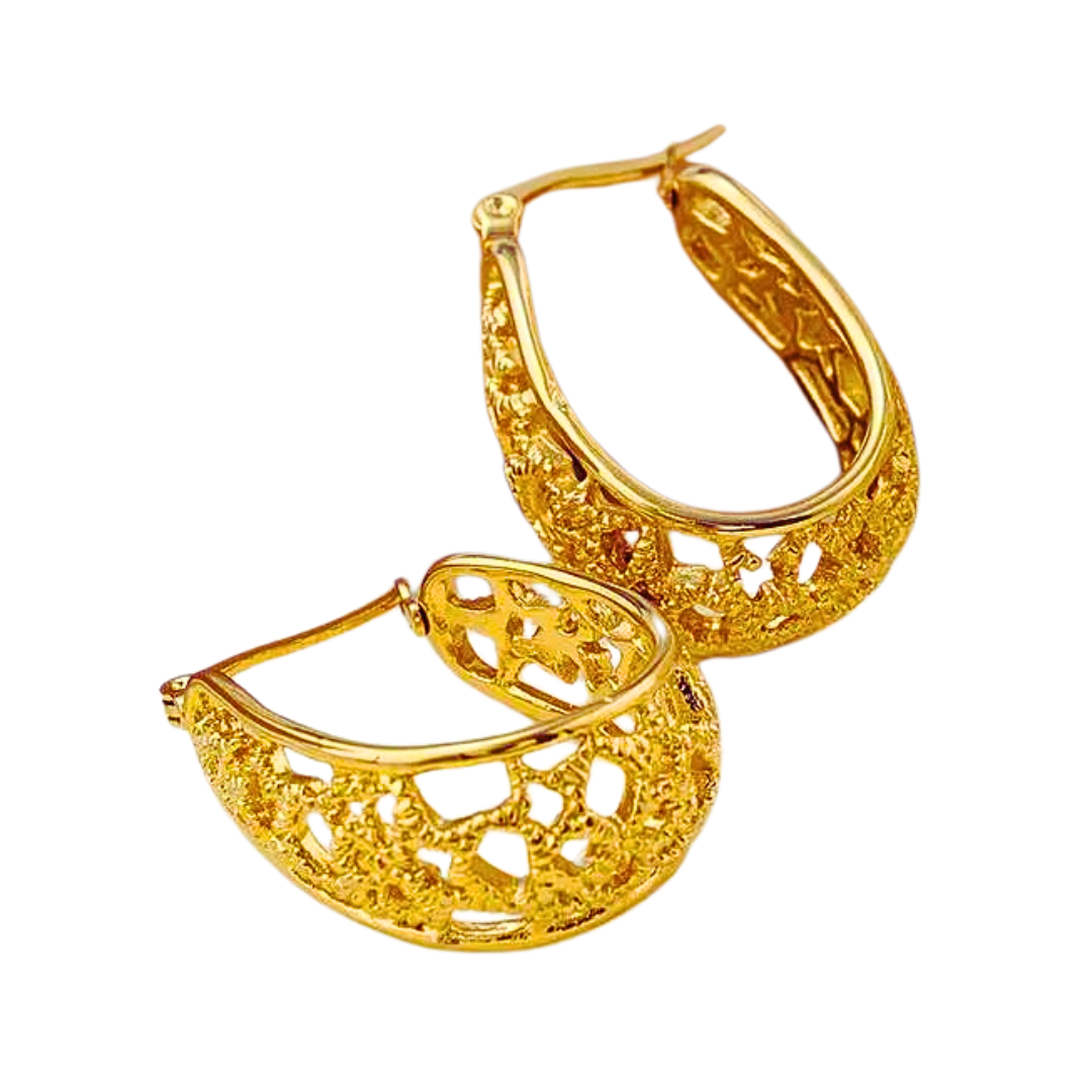 Boucles d'oreilles ODYSSEE - Acier inoxydable plaqué or