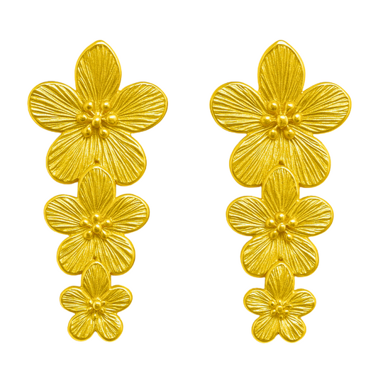 Boucles d'oreilles ROSIER - Acier inoxydable plaqué or