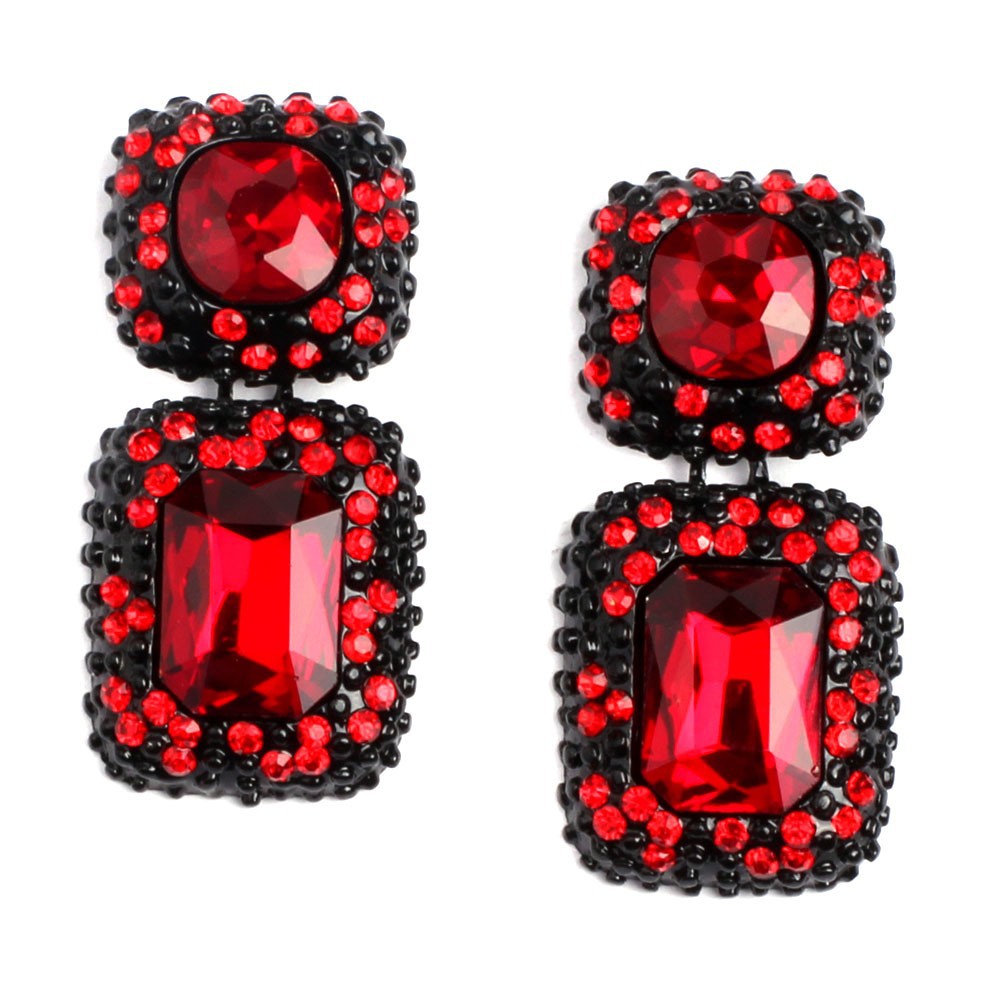 Boucles d'oreilles ROUGE MERVEILLE, collection ALCHIMIE DES COULEURS par AIFEE Jewelry. www.aifee-jewelry.com