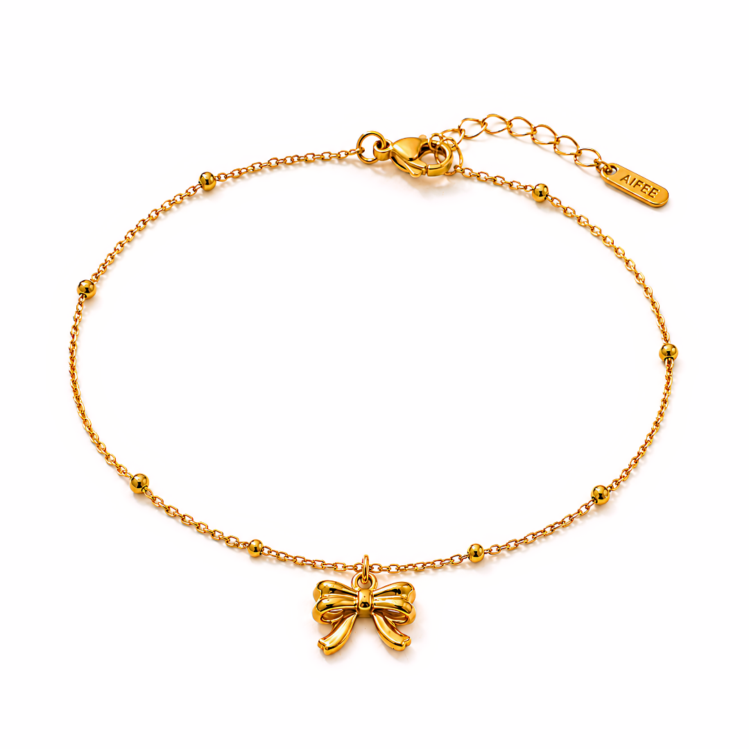 Chaine de cheville GRACE - Acier inoxydable plaqué or