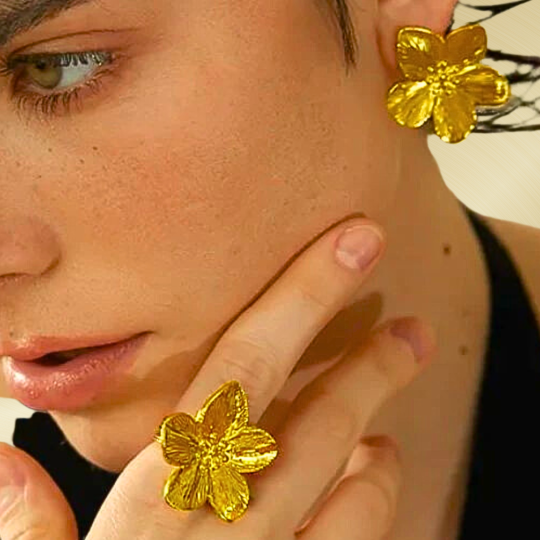 Boucles d'oreilles FLEUR, collection JARDIN SECRET par AIFEE Jewelry. www.aifee-jewelry.com