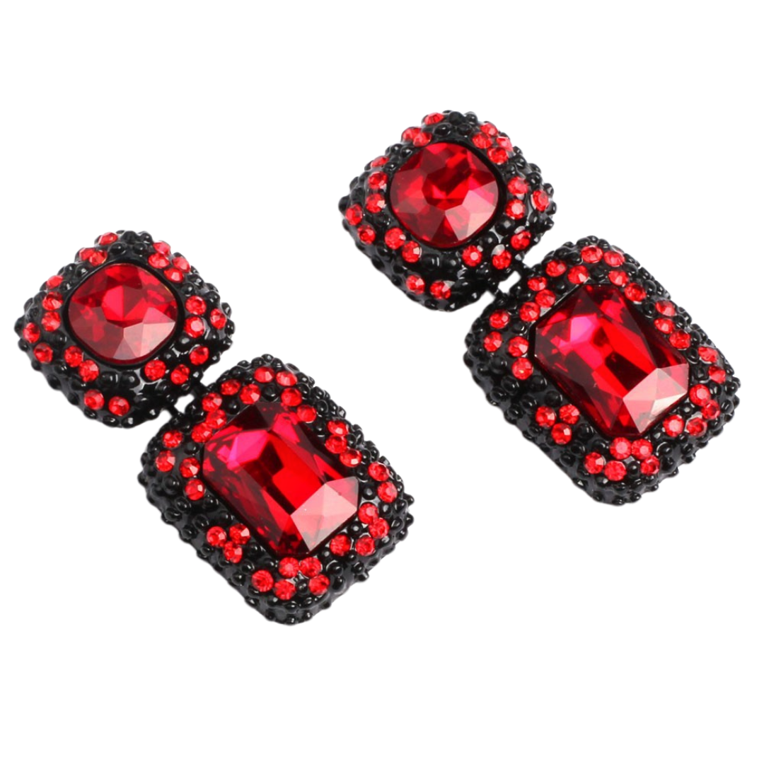 Boucles d'oreilles ROUGE MERVEILLE, collection ALCHIMIE DES COULEURS par AIFEE Jewelry. www.aifee-jewelry.com