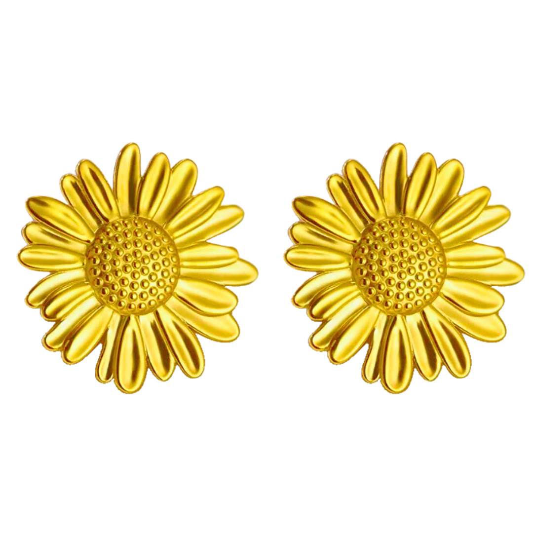 Boucles d'oreilles TOURNESOL, collection JARDIN SECRET par AIFEE Jewelry. www.aifee-jewelry.com