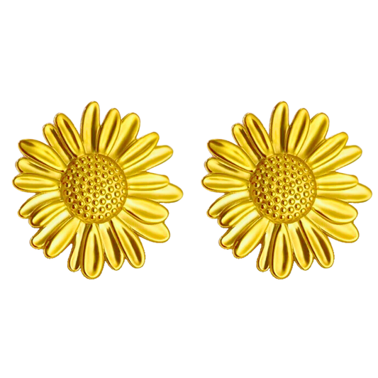 Boucles d'oreilles TOURNESOL, collection JARDIN SECRET par AIFEE Jewelry. www.aifee-jewelry.com