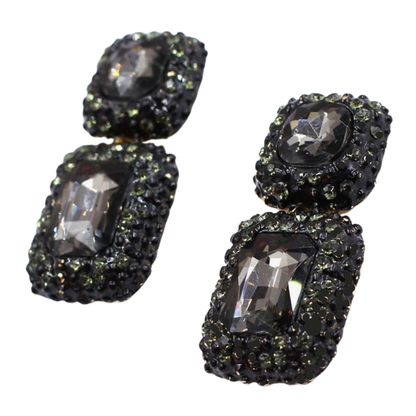 Boucles d'oreilles NOIR MERVEILLE, collection ALCHIMIE DES COULEURS par AIFEE Jewelry. www.aifee-jewelry.com