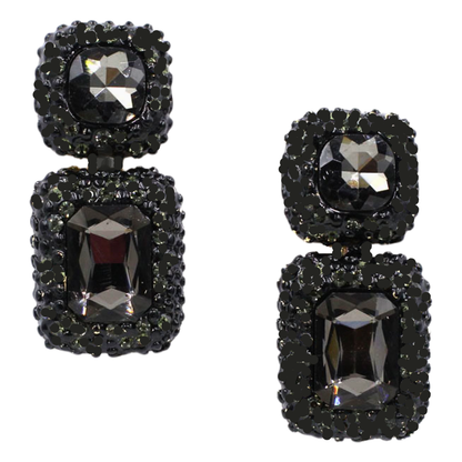 Boucles d'oreilles NOIR MERVEILLE, collection ALCHIMIE DES COULEURS par AIFEE Jewelry. www.aifee-jewelry.com