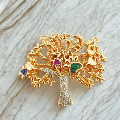 Collier EDEN - zircons naturels et cuivre plaqué or