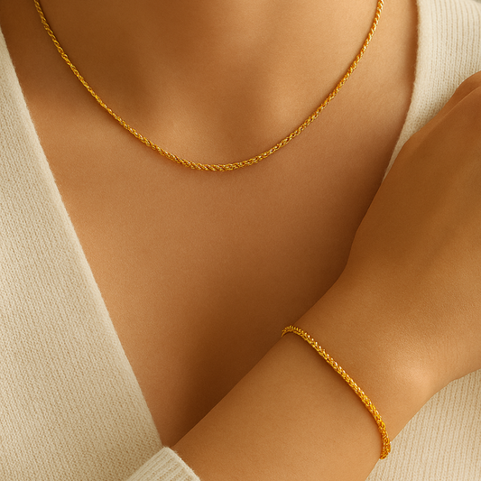 Collier ARIANE - Acier inoxydable plaqué or
