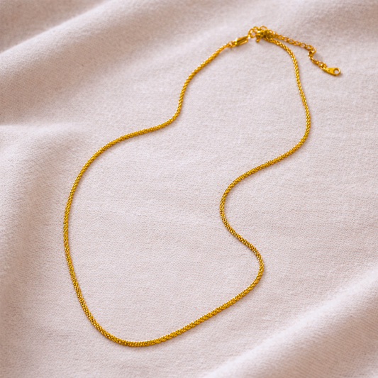 Collier ARIANE - Bijou minimaliste torsadé doré à l'or