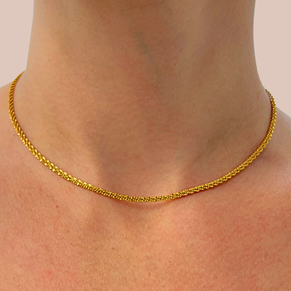 Ensemble ARIANE - Collier et bracelet minimalistes dorés à l'or