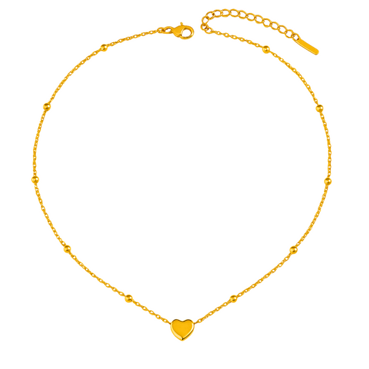Collier AMOUR - Titane inoxydable plaqué or