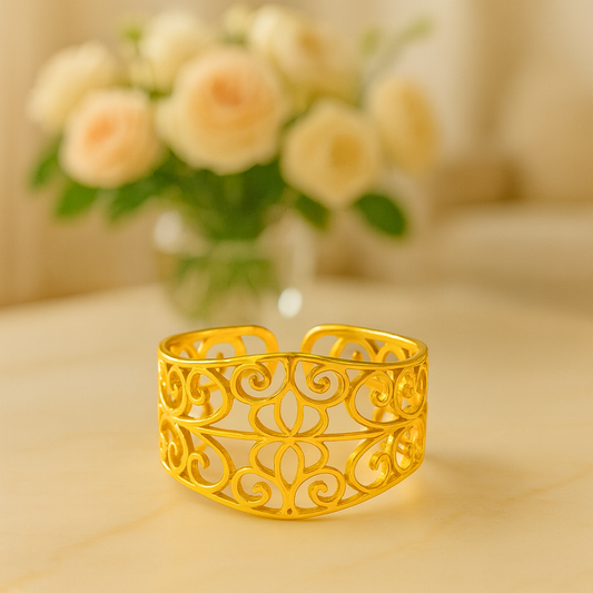 Bague EMMA - Acier inoxydable plaqué or