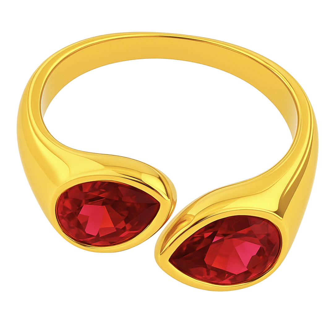 Bague ZIRCONA rouge