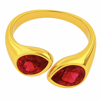 Bague ZIRCONA rouge
