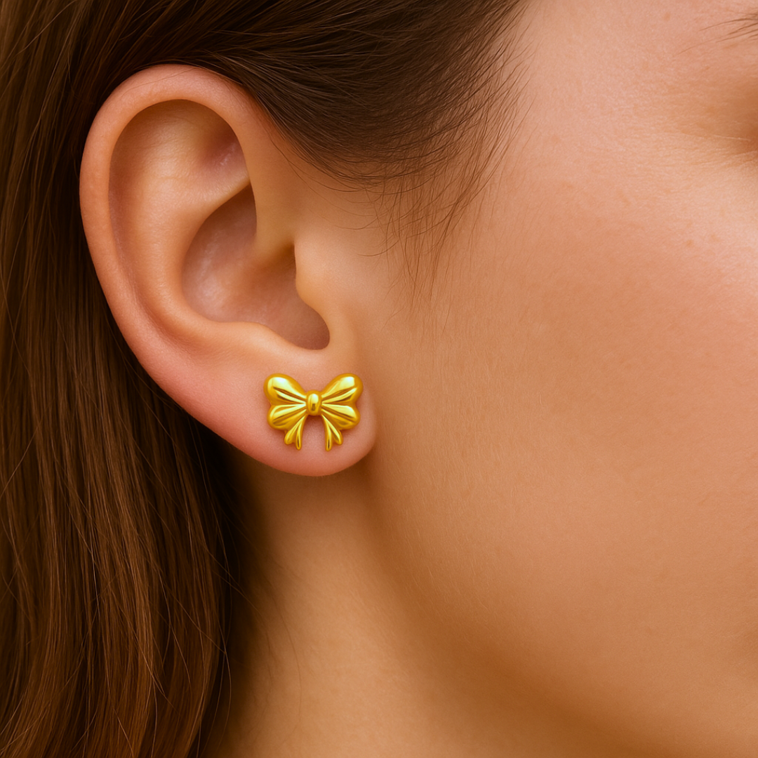 Boucles d'oreilles FETE - Acier inoxydable plaqué or