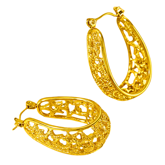 Boucles d'oreilles ODYSSEE - Acier inoxydable plaqué or