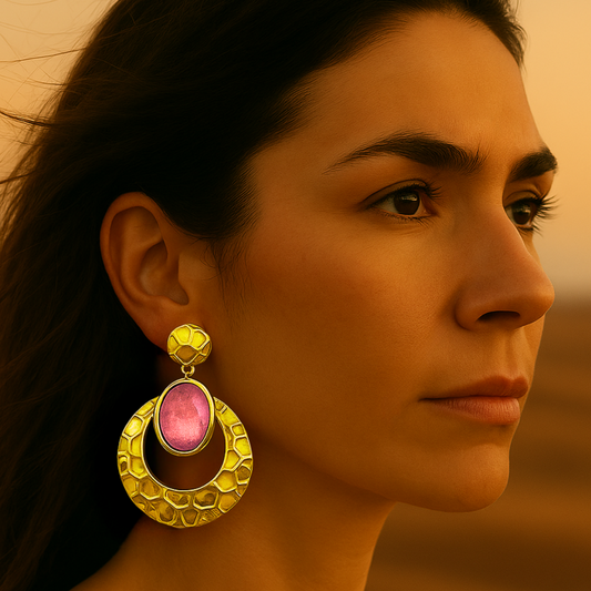 Boucles d'oreilles VOLUPTE rose