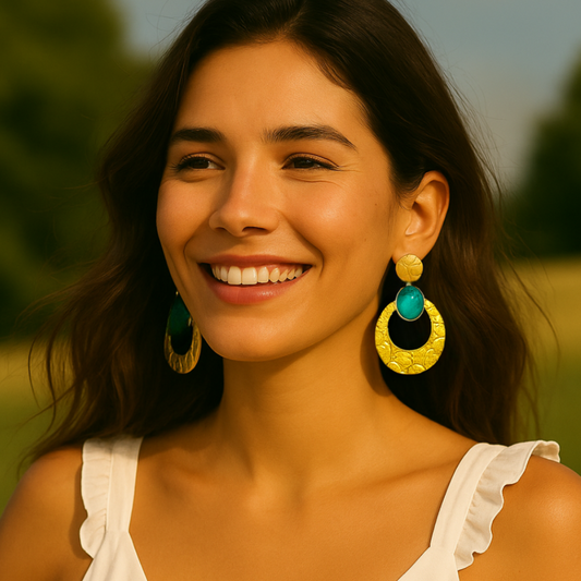Boucles d'oreilles VOLUPTE bleu