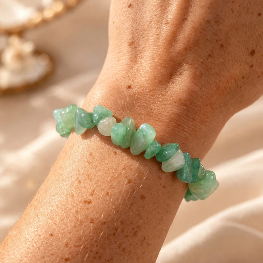 Bracelet Océane Vert - Eclats de Pierre Aventurine Naturelle