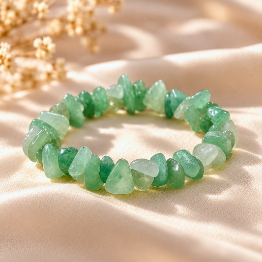 Bracelet Océane Vert - Eclats de Pierre Aventurine Naturelle