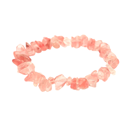 Bracelet OCEANE rose - Pierres quartz naturelles
