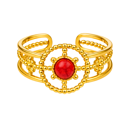 Bague CENTAURI - Finition or et pierre fine naturelle