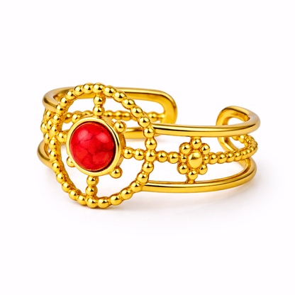 Bague CENTAURI - Finition or et pierre fine naturelle