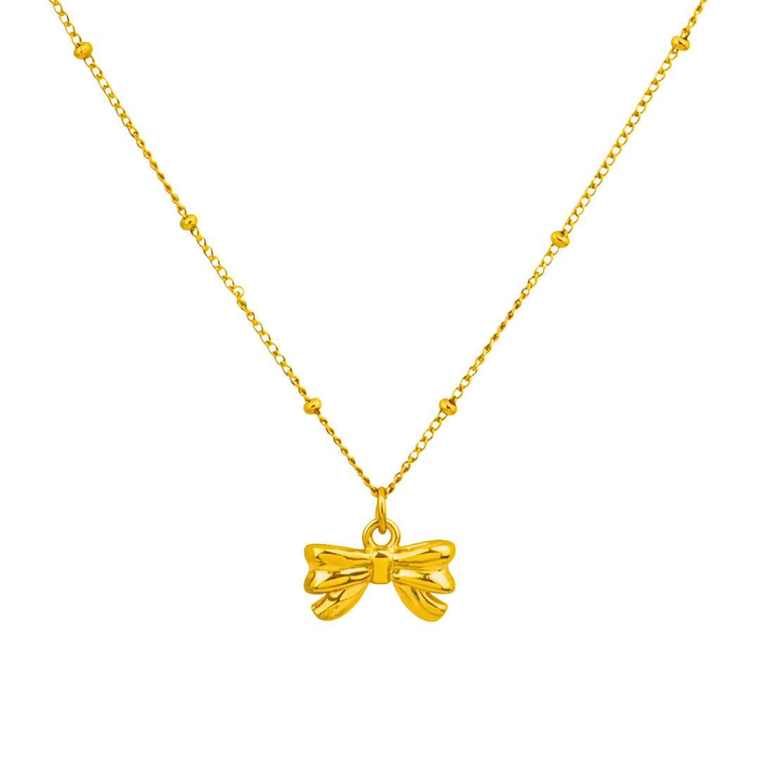 Ensemble FETE - Boucles d'oreilles et collier fins dorés à l'or