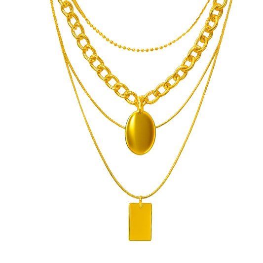 Collier ILLUMINATION - Titane inoxydable plaqué or
