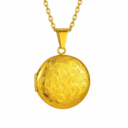 Collier MEMOIRE - Acier inoxydable plaqué or