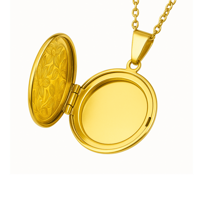 Collier MEMOIRE - Acier inoxydable plaqué or