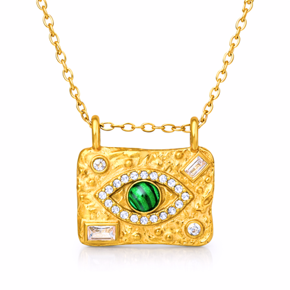 Ensemble OLYMPE - Malachites et zircons naturels - placage or