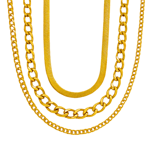 Collier RAYONS - Acier inoxydable plaqué or