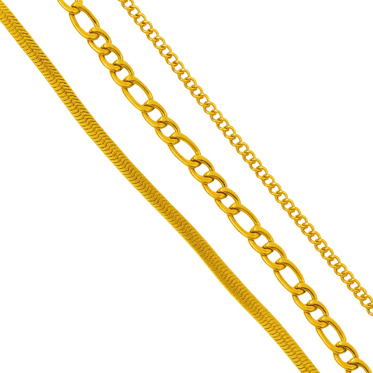 Collier RAYONS - Acier inoxydable plaqué or