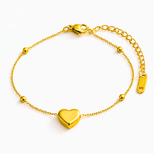 Bracelet AMOUR - Titane inoxydable plaqué or