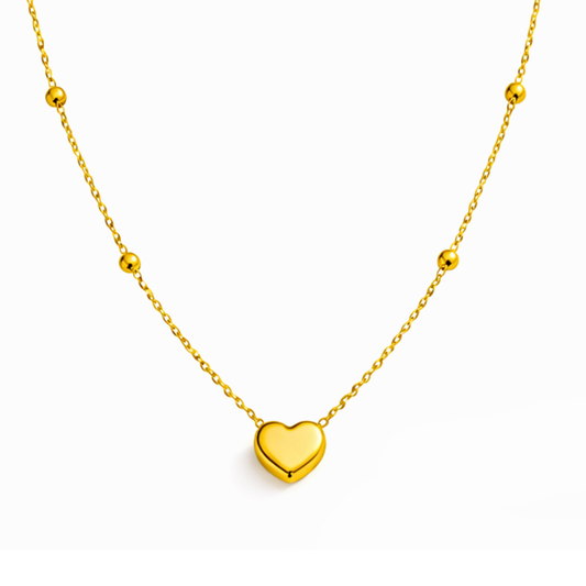 Collier AMOUR - Titane inoxydable plaqué or